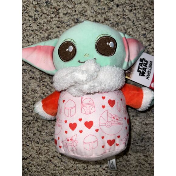 New! Star‎ Wars Mandalorian Grogu The Child Valentine’s Day 8" Plush Mattel - Picture 1 of 9